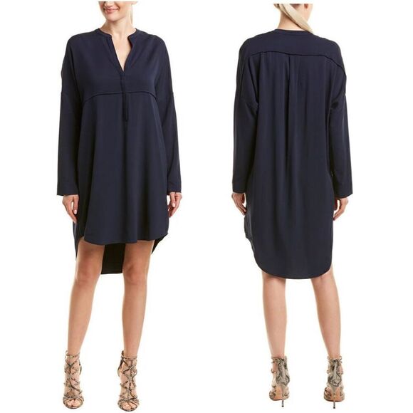 JAMES PERSE XSmall Blue Crepe Tunic Shirt Dress - Picture 14 of 14